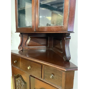 Tall Late 19th Century Corner Cupboard
