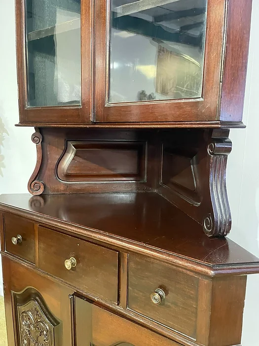 Tall Late 19th Century Corner Cupboard