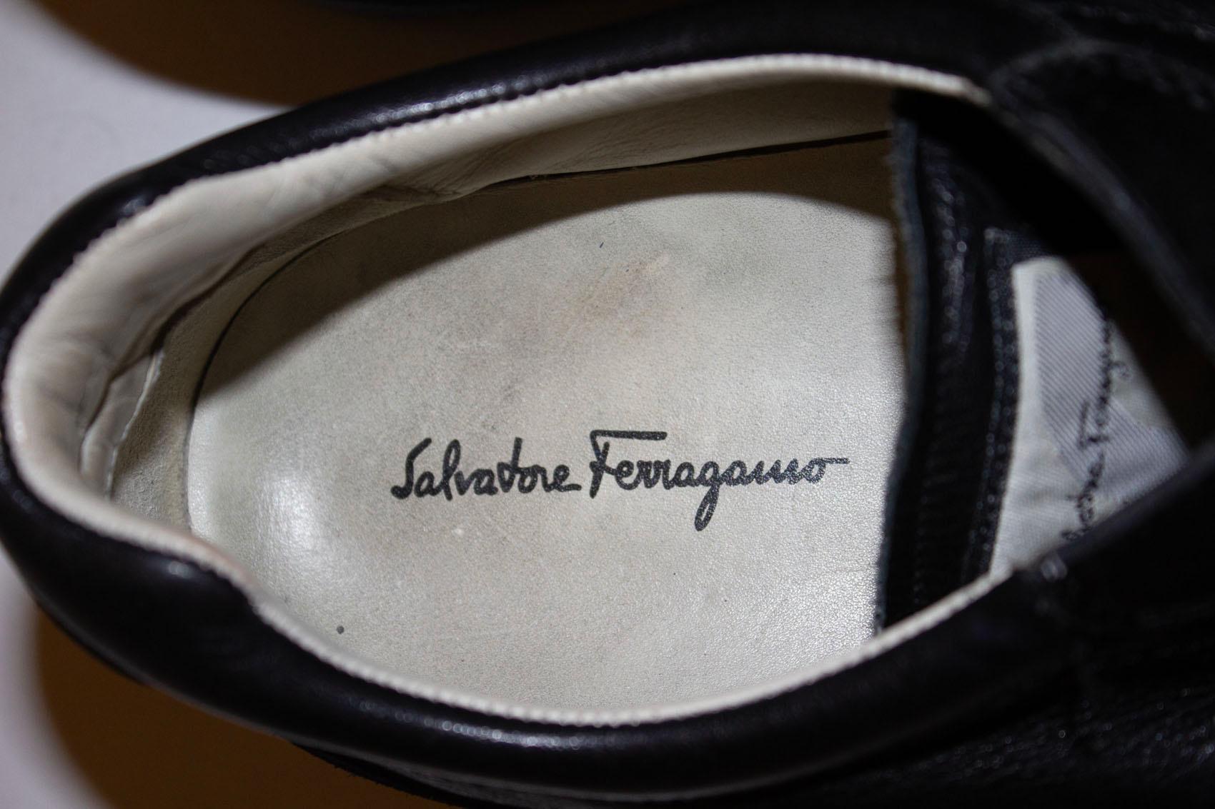 Ferragamo Suede and Leather Trainers