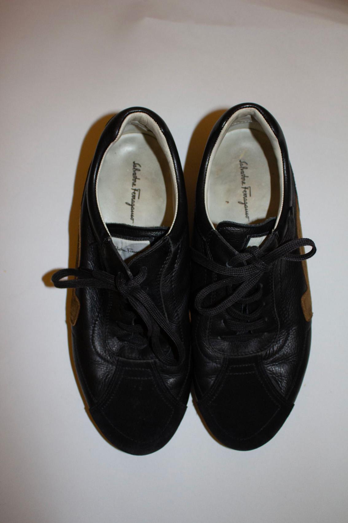 Ferragamo Suede and Leather Trainers