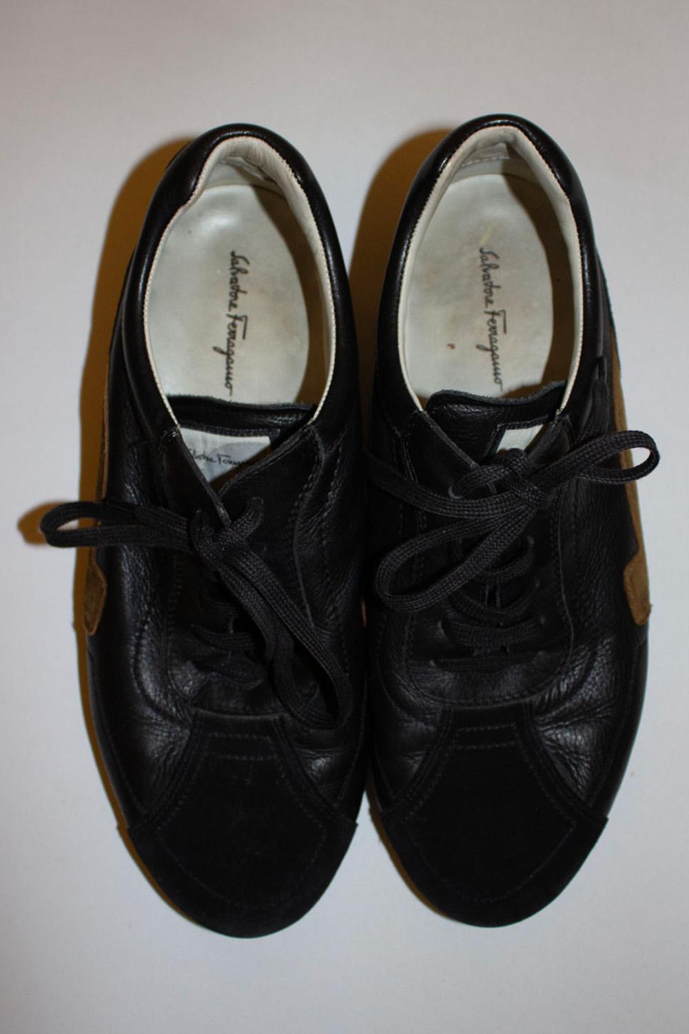 Ferragamo Suede and Leather Trainers