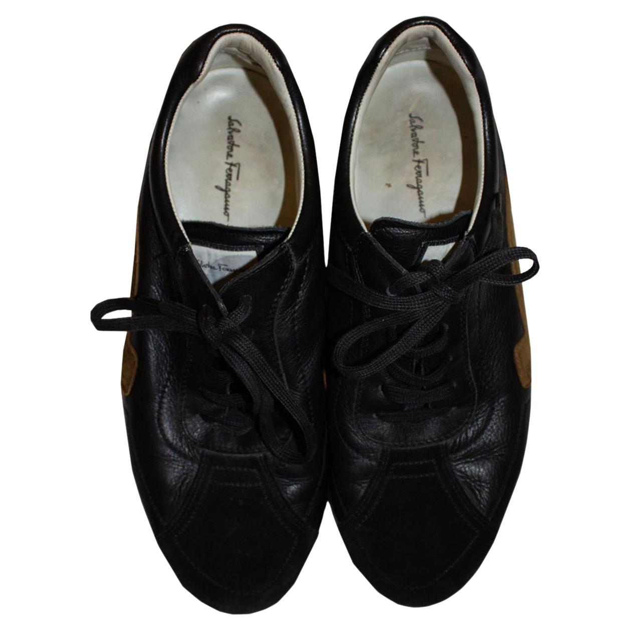 Ferragamo Suede and Leather Trainers