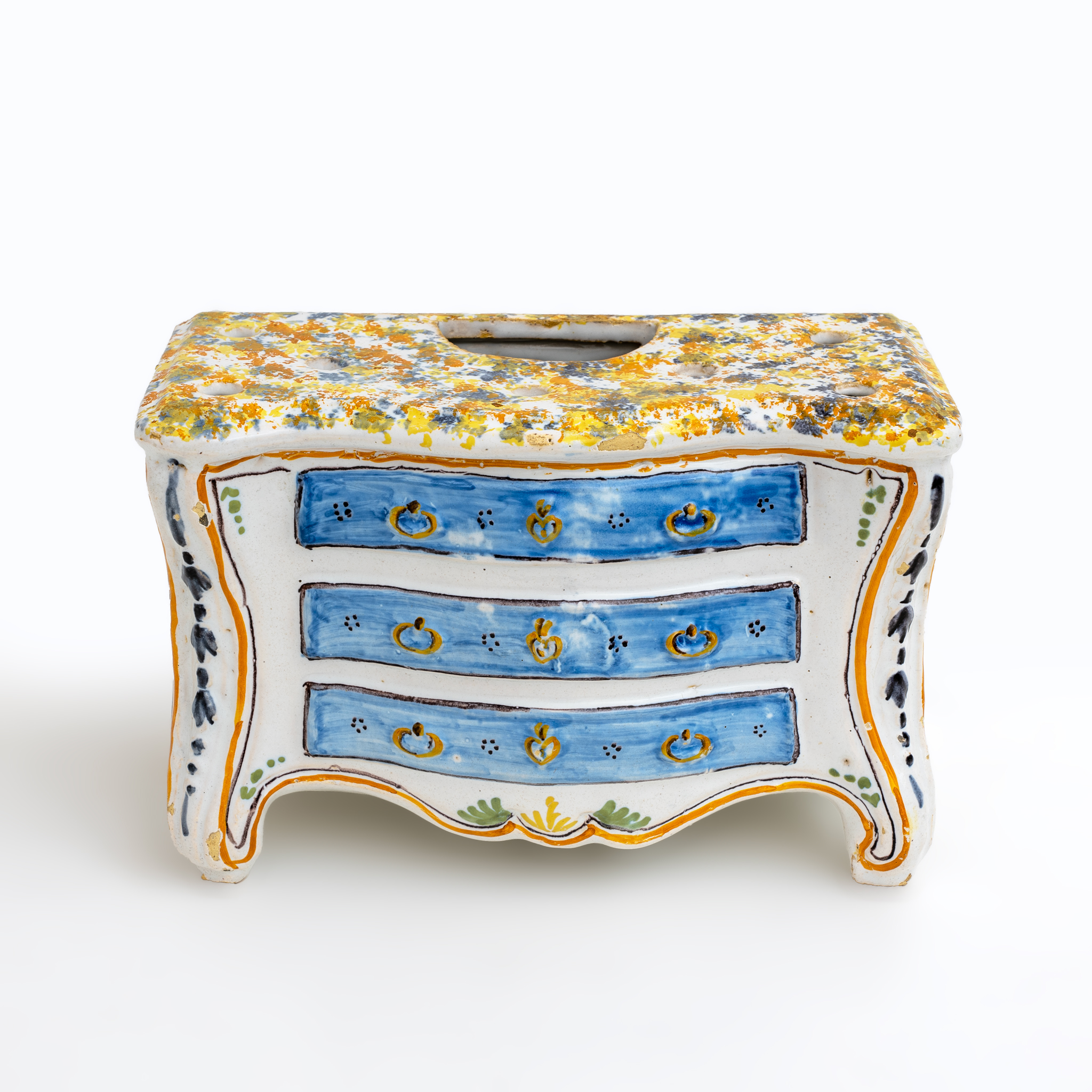Second Half 18th Century France Shaped Planters "Commode" Nevers Manufacture