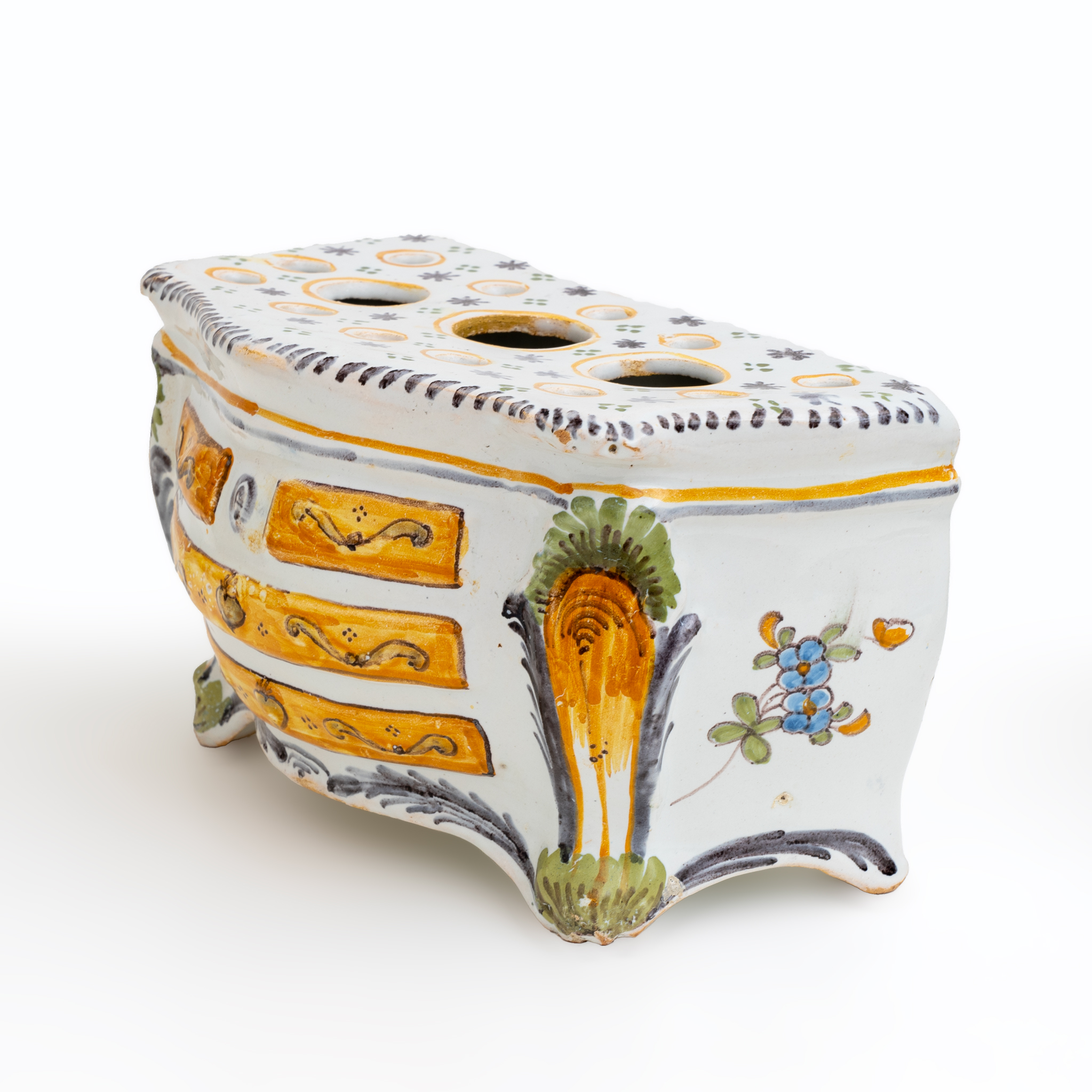 Second Half 18th Century France Shaped Planters "Commode" Nevers Manufacture