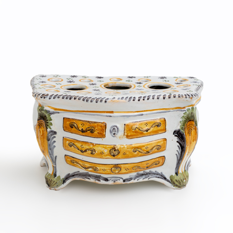 Second Half 18th Century France Shaped Planters "Commode" Nevers Manufacture - Image 4