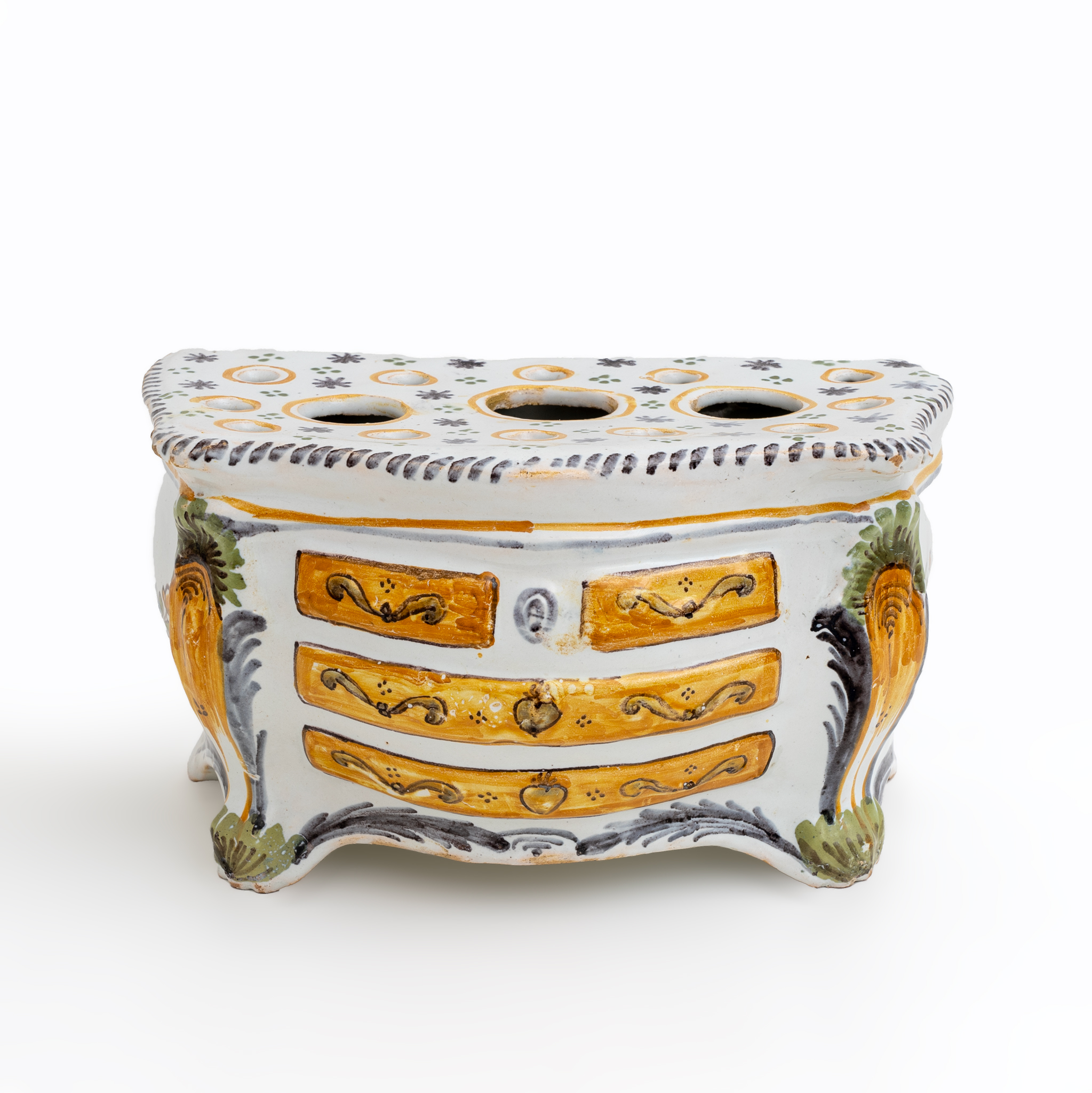 Second Half 18th Century France Shaped Planters "Commode" Nevers Manufacture