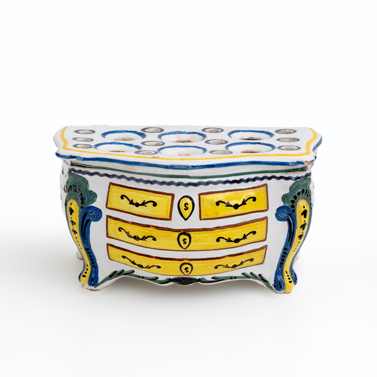 Second Half 18th Century France Shaped Planters "Commode" Nevers Manufacture - Image 6