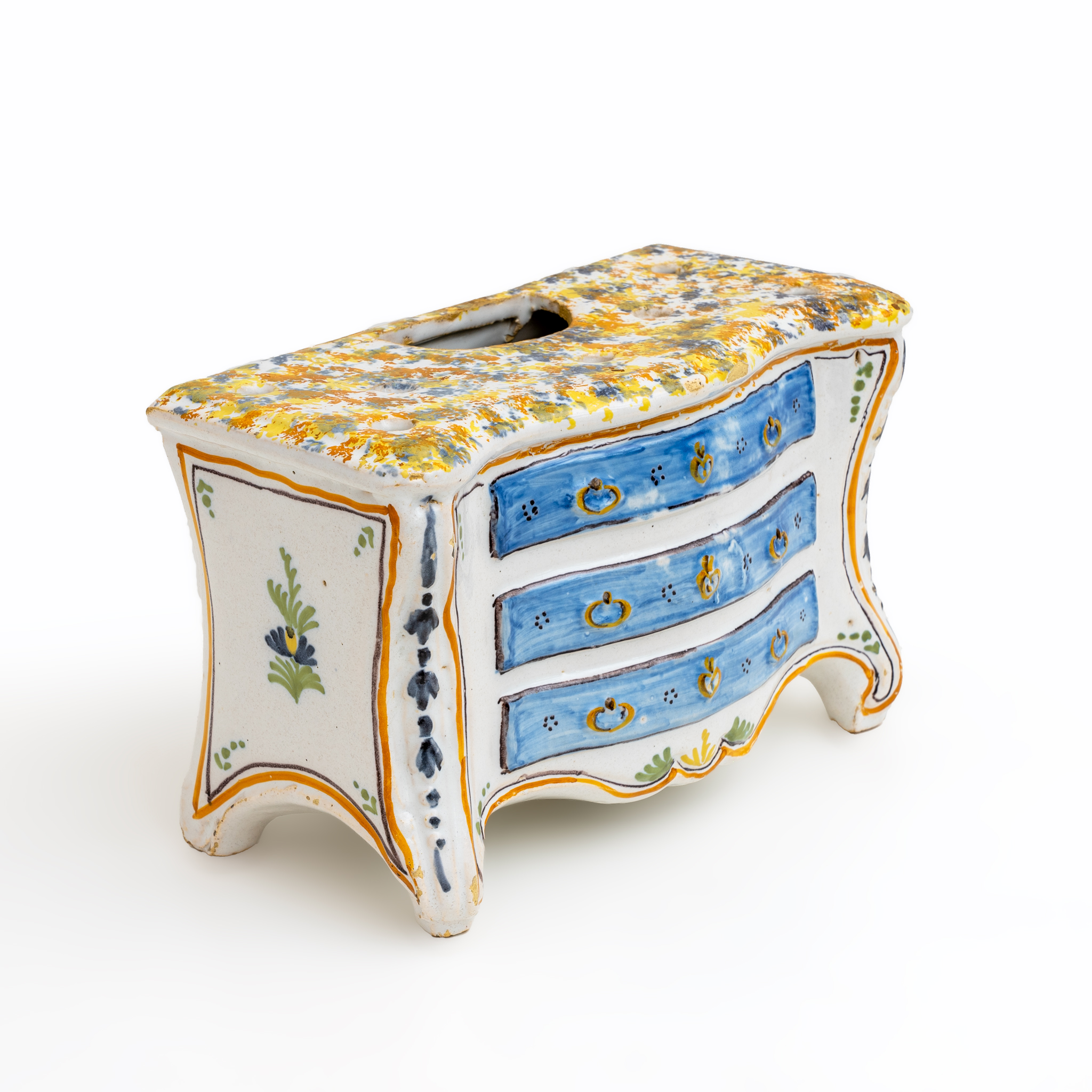 Second Half 18th Century France Shaped Planters "Commode" Nevers Manufacture