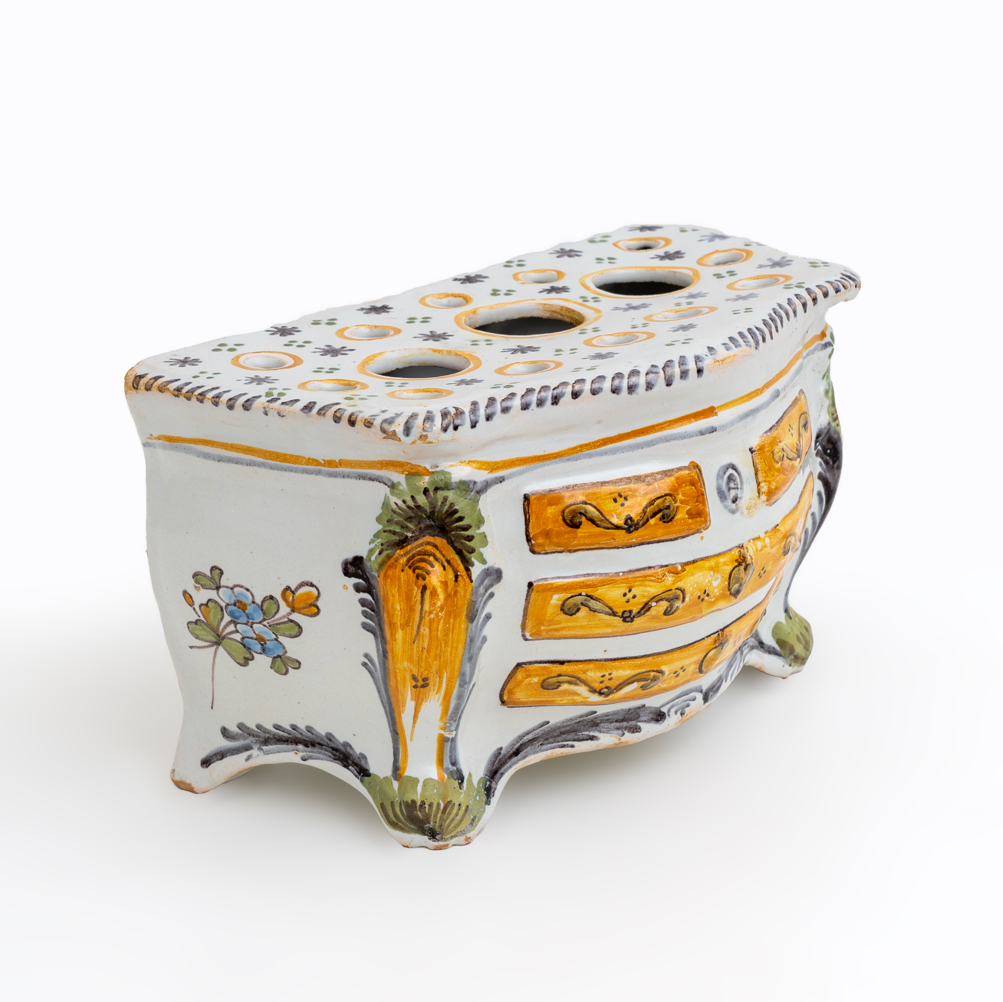 Second Half 18th Century France Shaped Planters "Commode" Nevers Manufacture