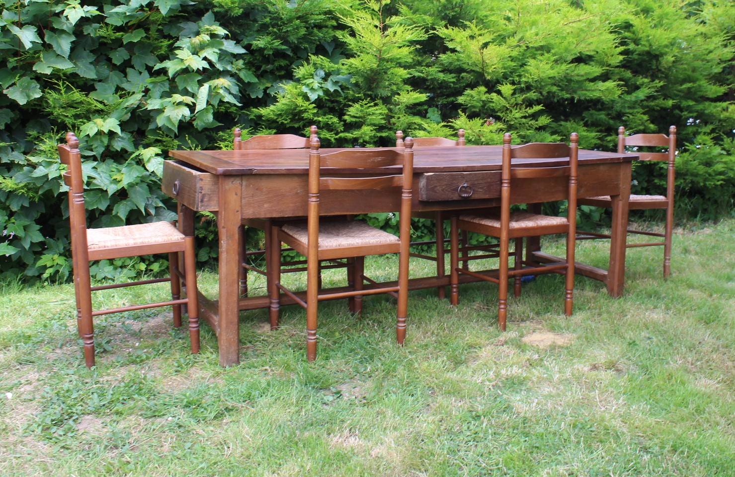 Antique French Cherrywood Farmhouse Provincial Table