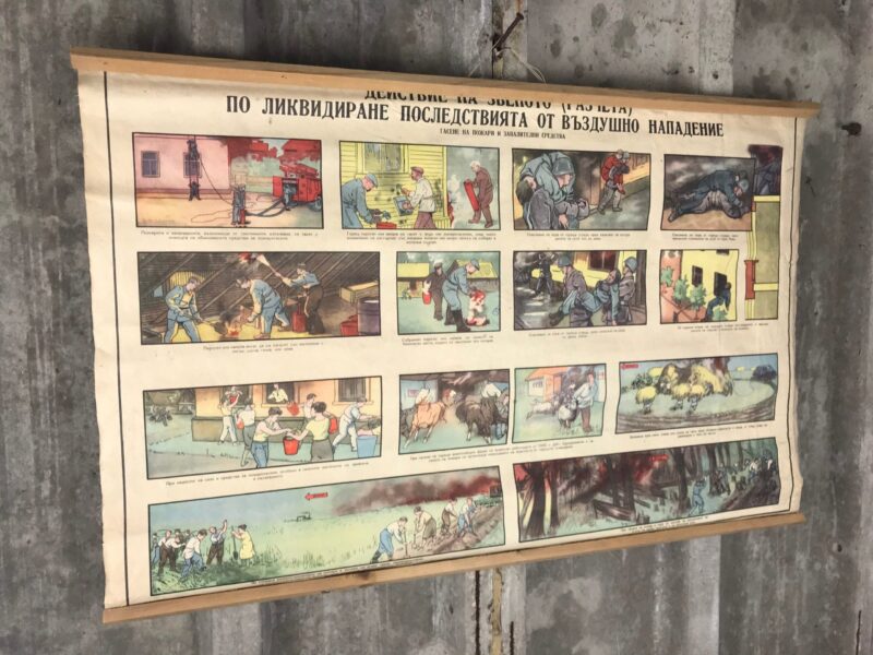Original Vintage Military First Aid Poster