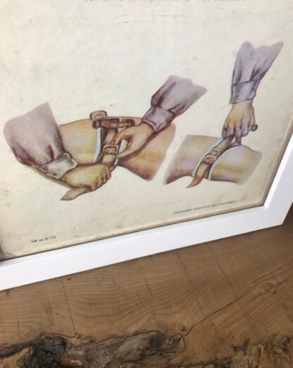 Medical And Military Vintage Original Poster On Card - Image 3