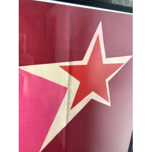 Original Vintage War And Military, Russian Star Communist Poster