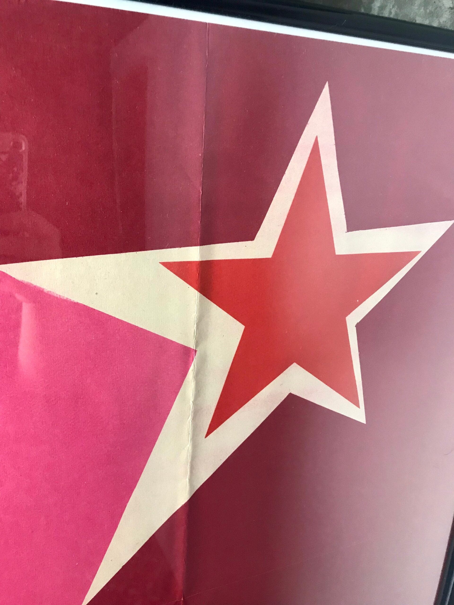 Original Vintage War And Military, Russian Star Communist Poster