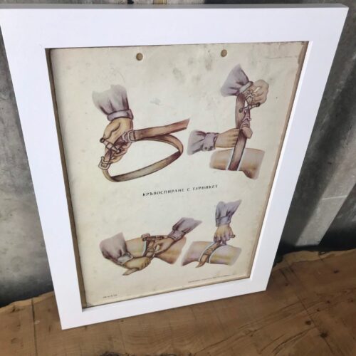 Medical And Military Vintage Original Poster On Card