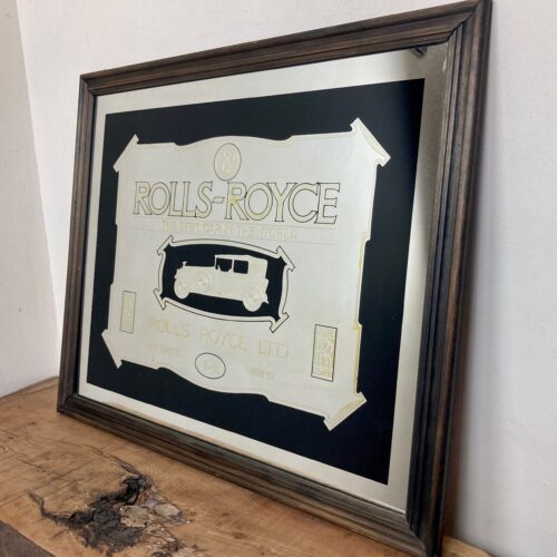 Art Deco Vintage Rolls Royce Advertising Mirror