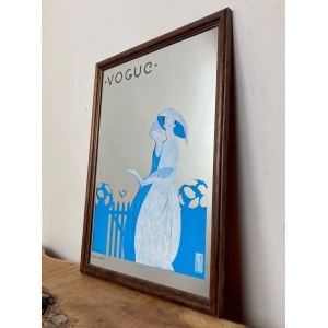 Stylish Vogue Art Deco Mirror, Alice De Warenne Little Advertising Mirror