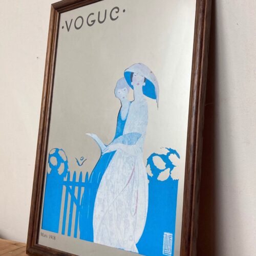 Stylish Vogue Art Deco Mirror, Alice De Warenne Little Advertising Mirror