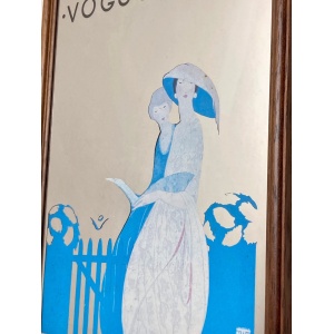 Stylish Vogue Art Deco Mirror, Alice De Warenne Little Advertising Mirror