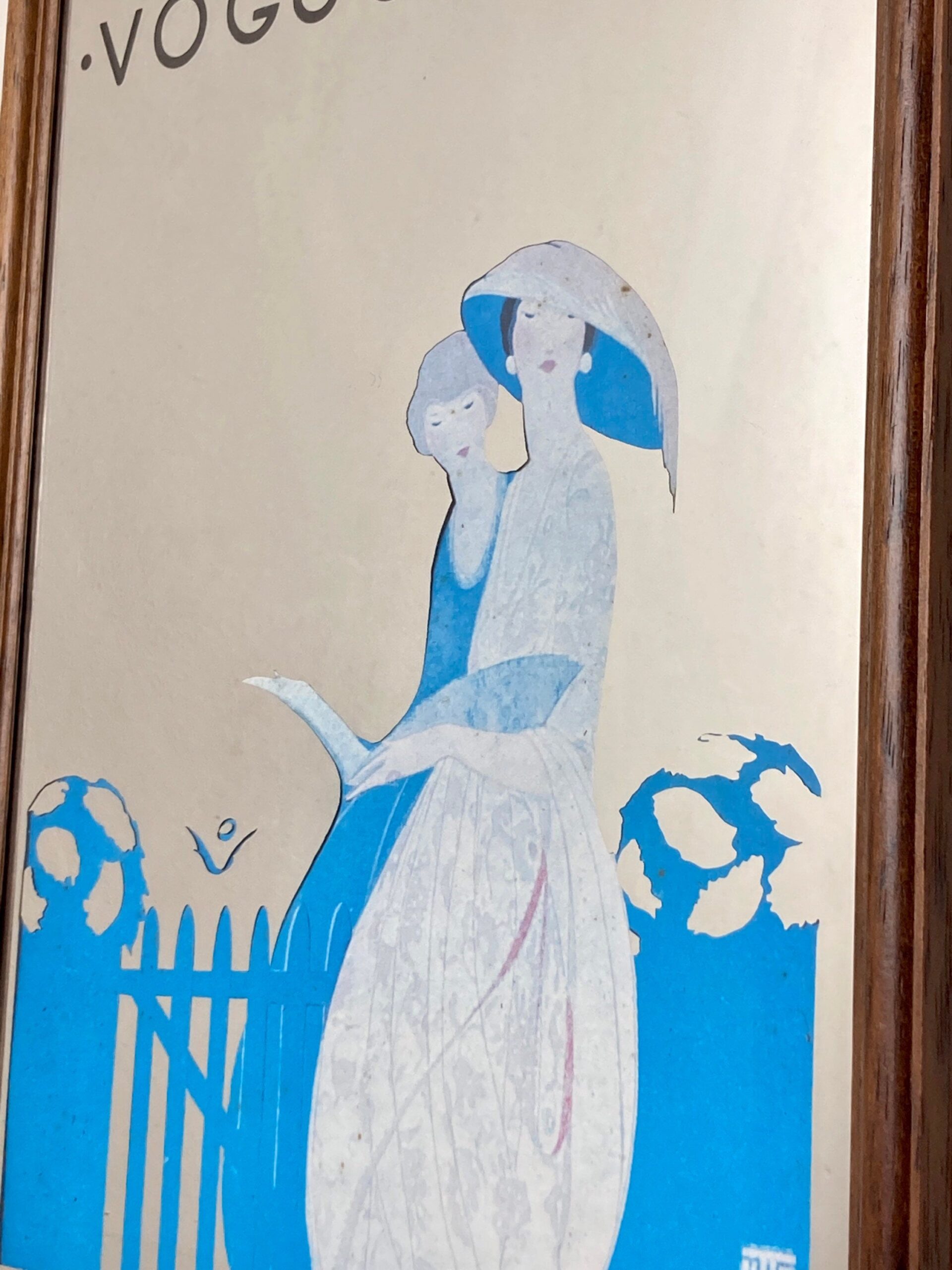 Stylish Vogue Art Deco Mirror, Alice De Warenne Little Advertising Mirror