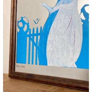 Stylish Vogue Art Deco Mirror, Alice De Warenne Little Advertising Mirror