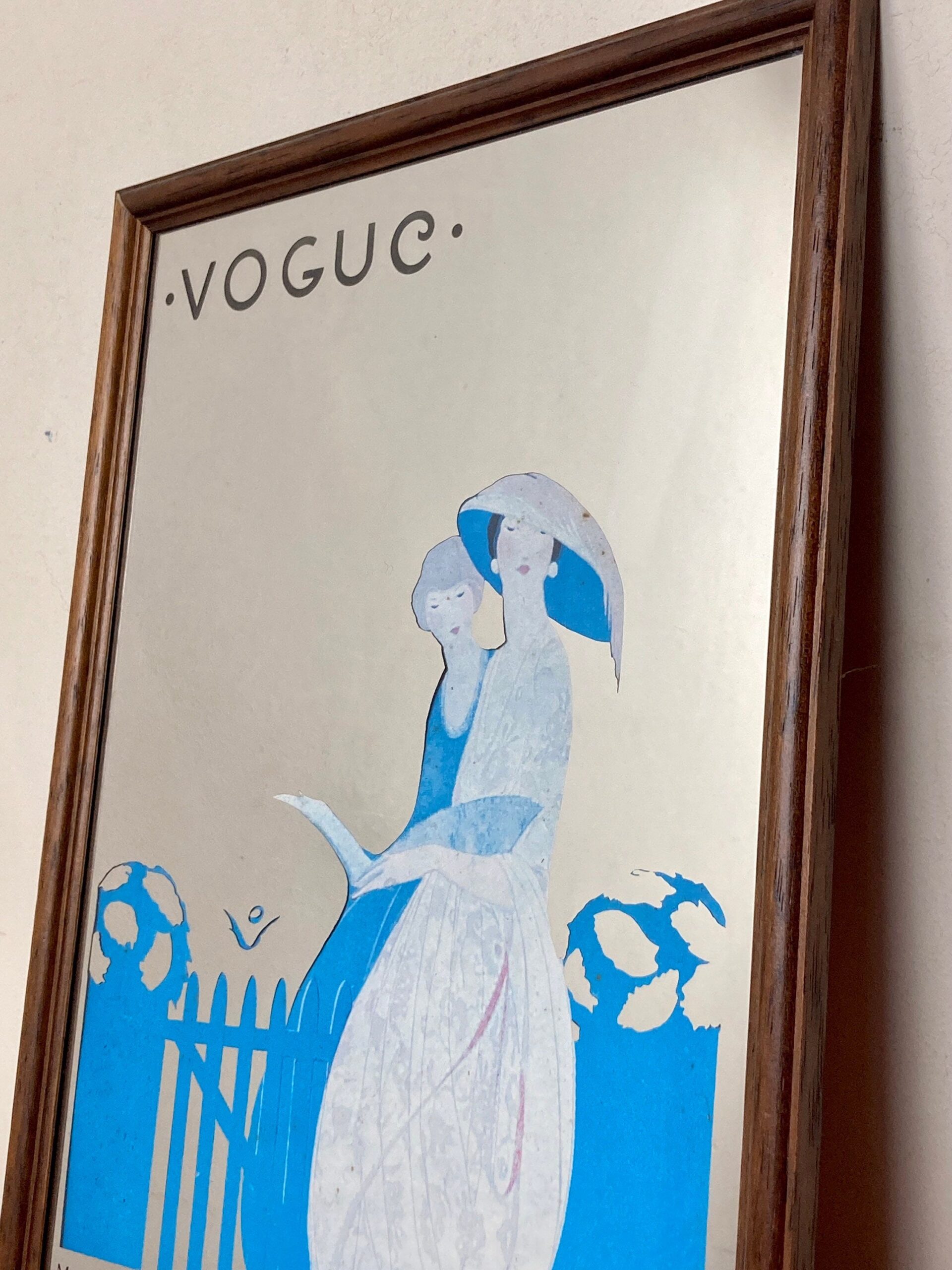 Stylish Vogue Art Deco Mirror, Alice De Warenne Little Advertising Mirror