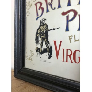 Antique British Pluck, Flaked Virginia Tobacco Mirror
