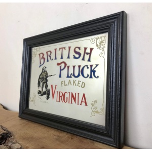 Antique British Pluck, Flaked Virginia Tobacco Mirror