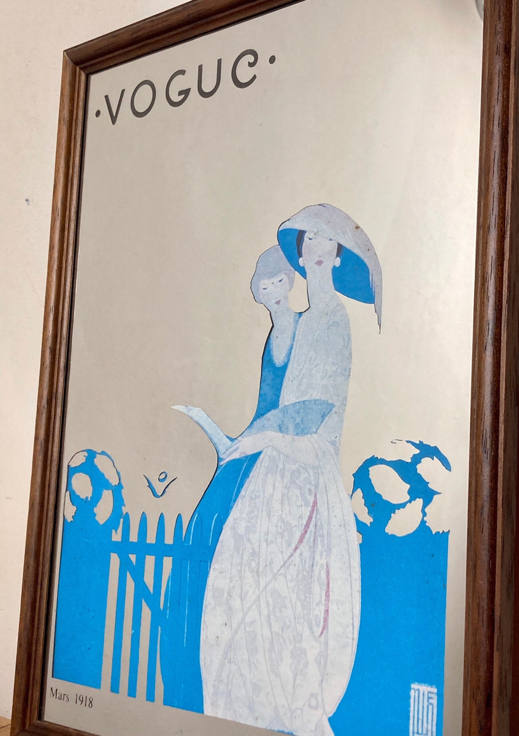 Stylish Vogue Art Deco Mirror, Alice De Warenne Little Advertising Mirror