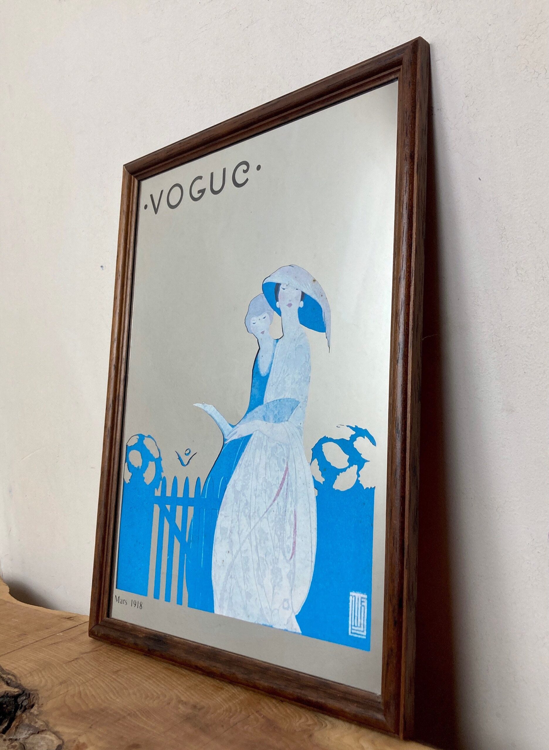 Stylish Vogue Art Deco Mirror, Alice De Warenne Little Advertising Mirror
