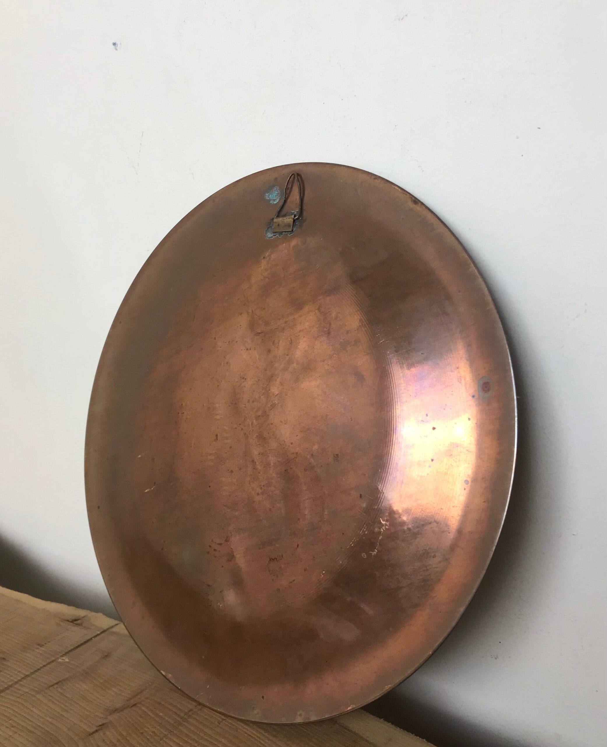 Art Nouveau Lady Copper Wall Plaque, Decorative Art