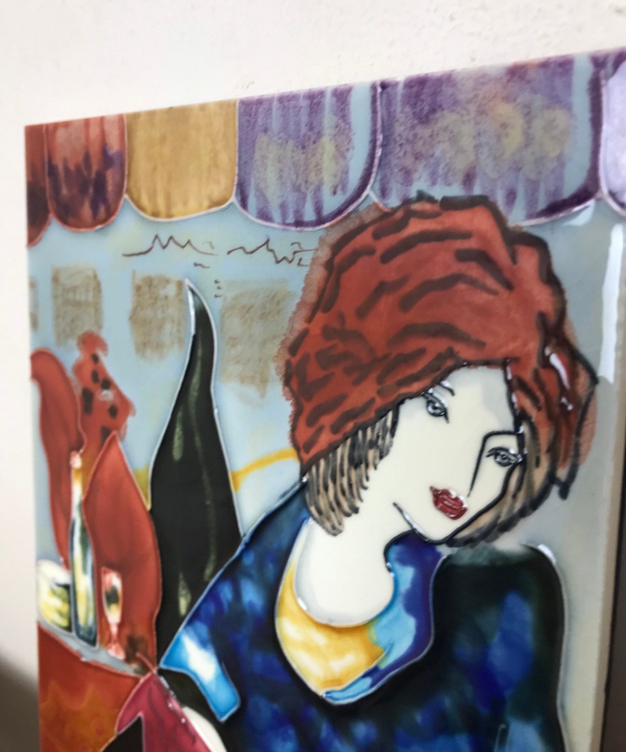 Art Nouveau Decorative Wall Tile
