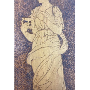 Stunning Antique Early 20th Art Nouveau Wall Hanging Plaque