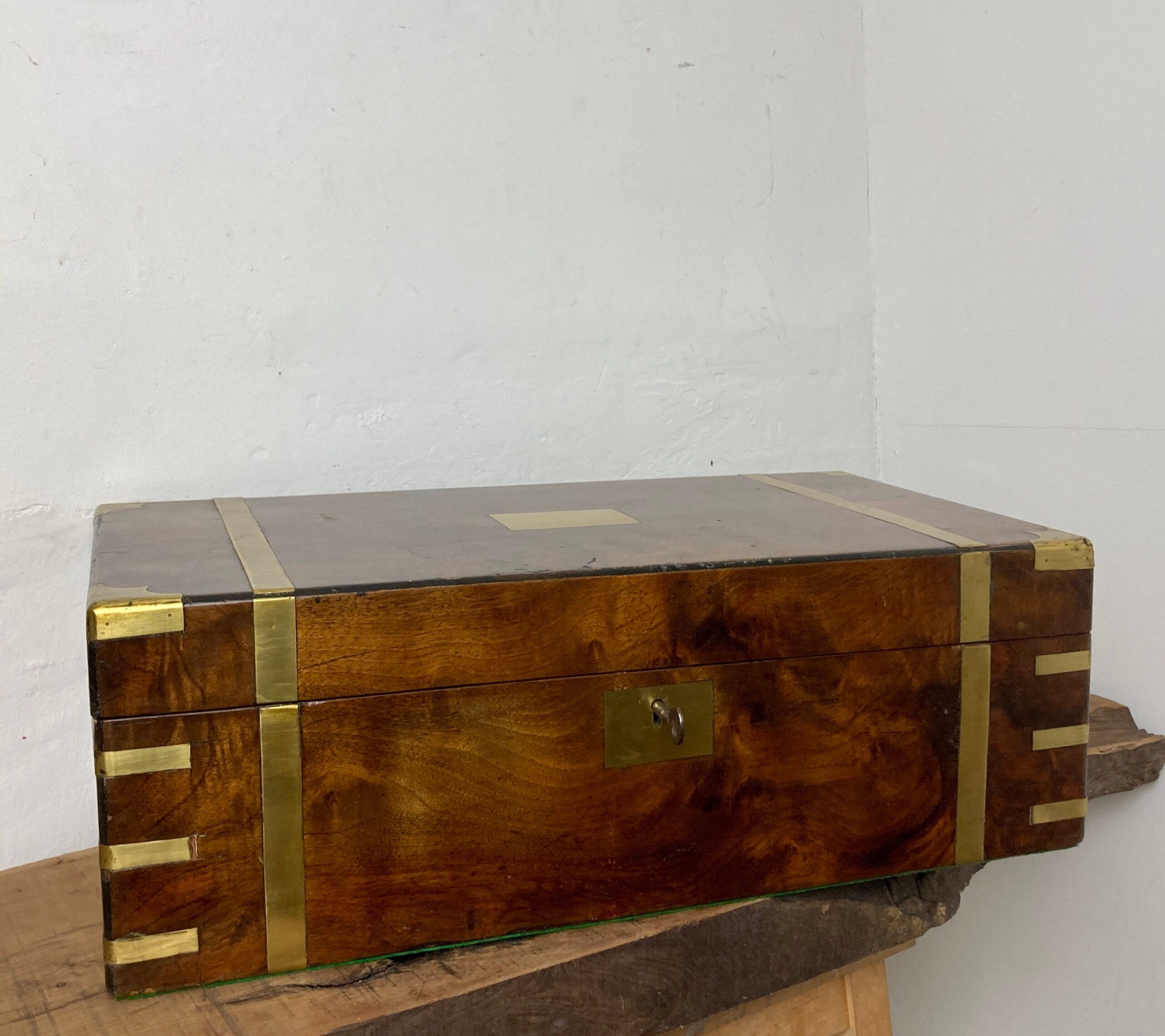 Beautiful Antique Victorian 19th Century Writing Slope With Key