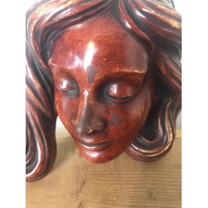 Vintage Art Nouveau German Lady Wall Hanging Plaque