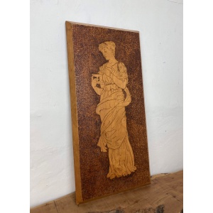 Stunning Antique Early 20th Art Nouveau Wall Hanging Plaque