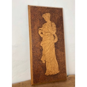 Stunning Antique Early 20th Art Nouveau Wall Hanging Plaque