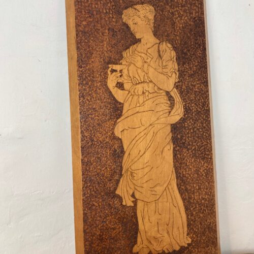 Stunning Antique Early 20th Art Nouveau Wall Hanging Plaque