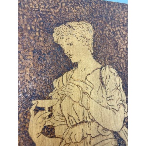 Stunning Antique Early 20th Art Nouveau Wall Hanging Plaque