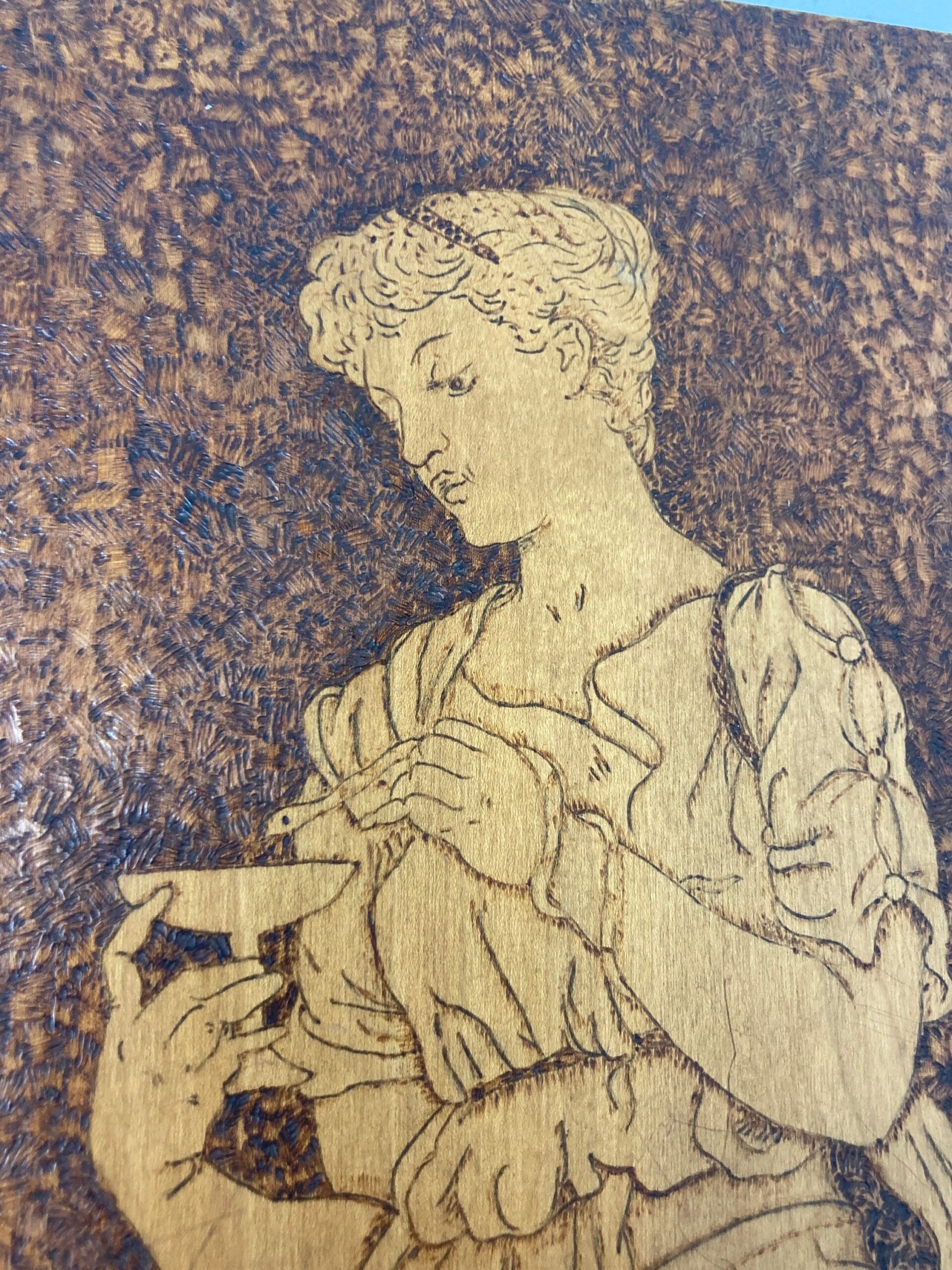 Stunning Antique Early 20th Art Nouveau Wall Hanging Plaque