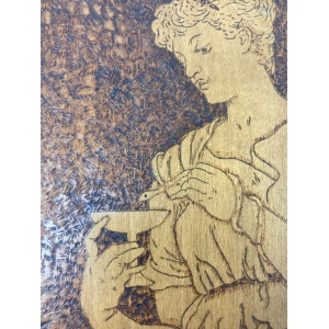 Stunning Antique Early 20th Art Nouveau Wall Hanging Plaque