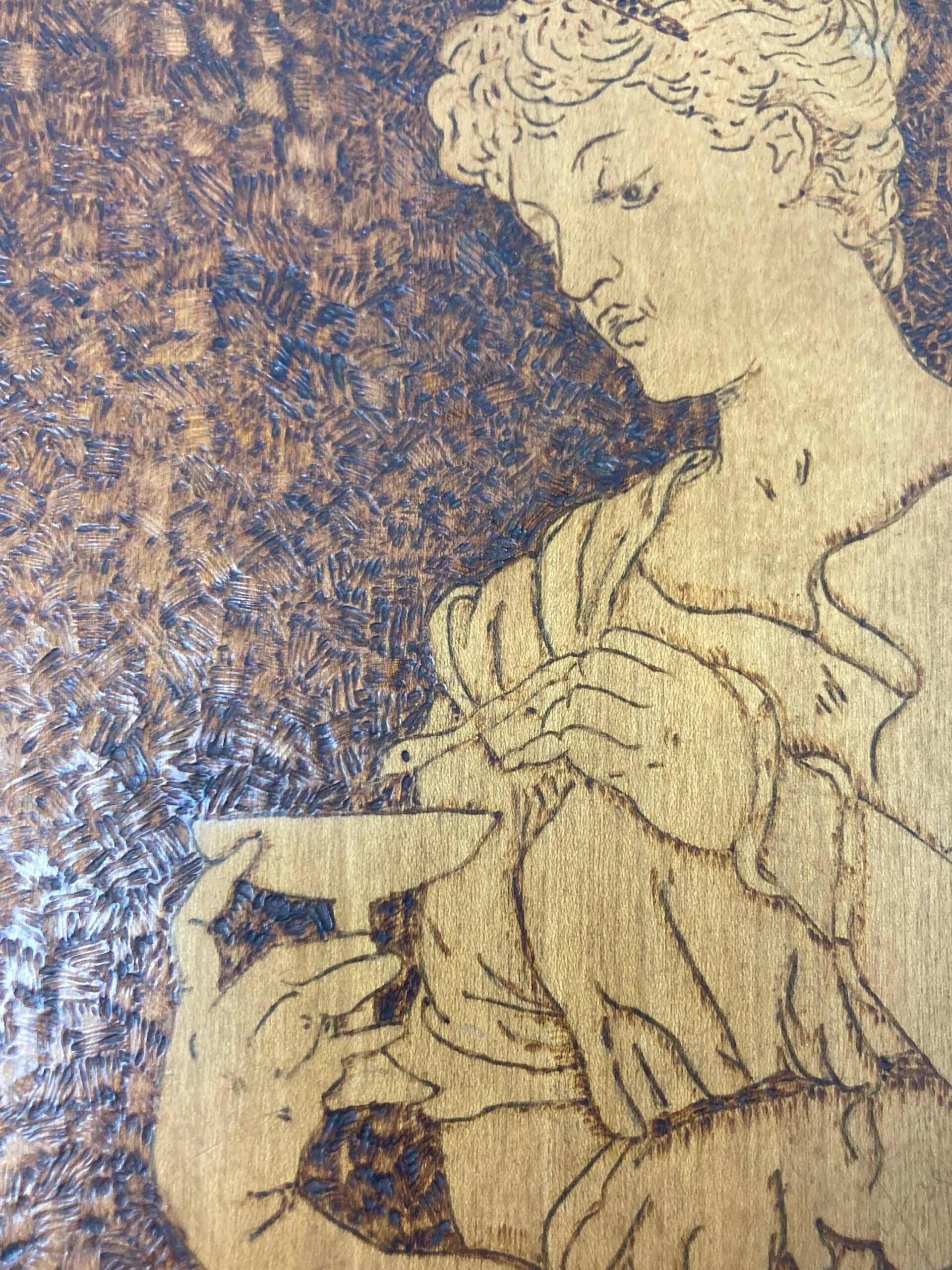 Stunning Antique Early 20th Art Nouveau Wall Hanging Plaque