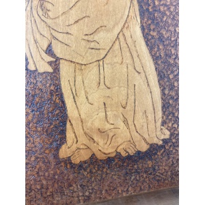 Stunning Antique Early 20th Art Nouveau Wall Hanging Plaque