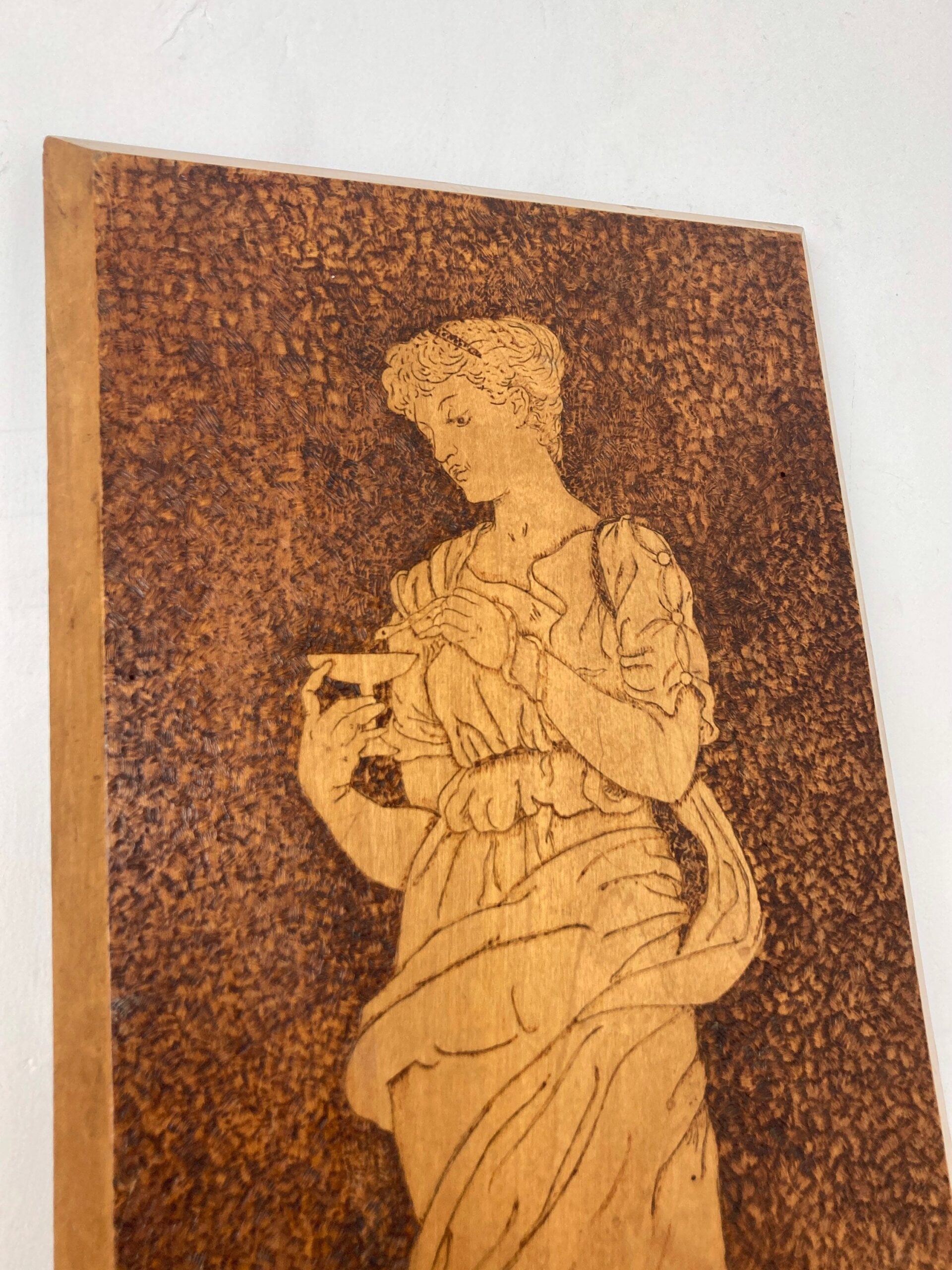 Stunning Antique Early 20th Art Nouveau Wall Hanging Plaque
