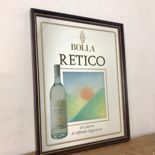 Vintage Bolla Retico Italian Wine Mirror