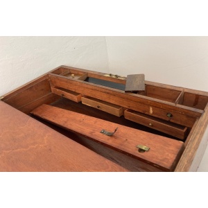 Beautiful Antique Victorian 19th Century Writing Slope With Key