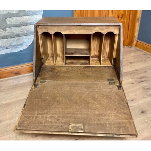 Wonderful Antique 19th Century Oak Desk Cabinet Writing Slope