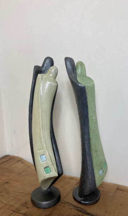 Mid Century Designer Art Deco Metal And Plaster Sculptures - Image 4