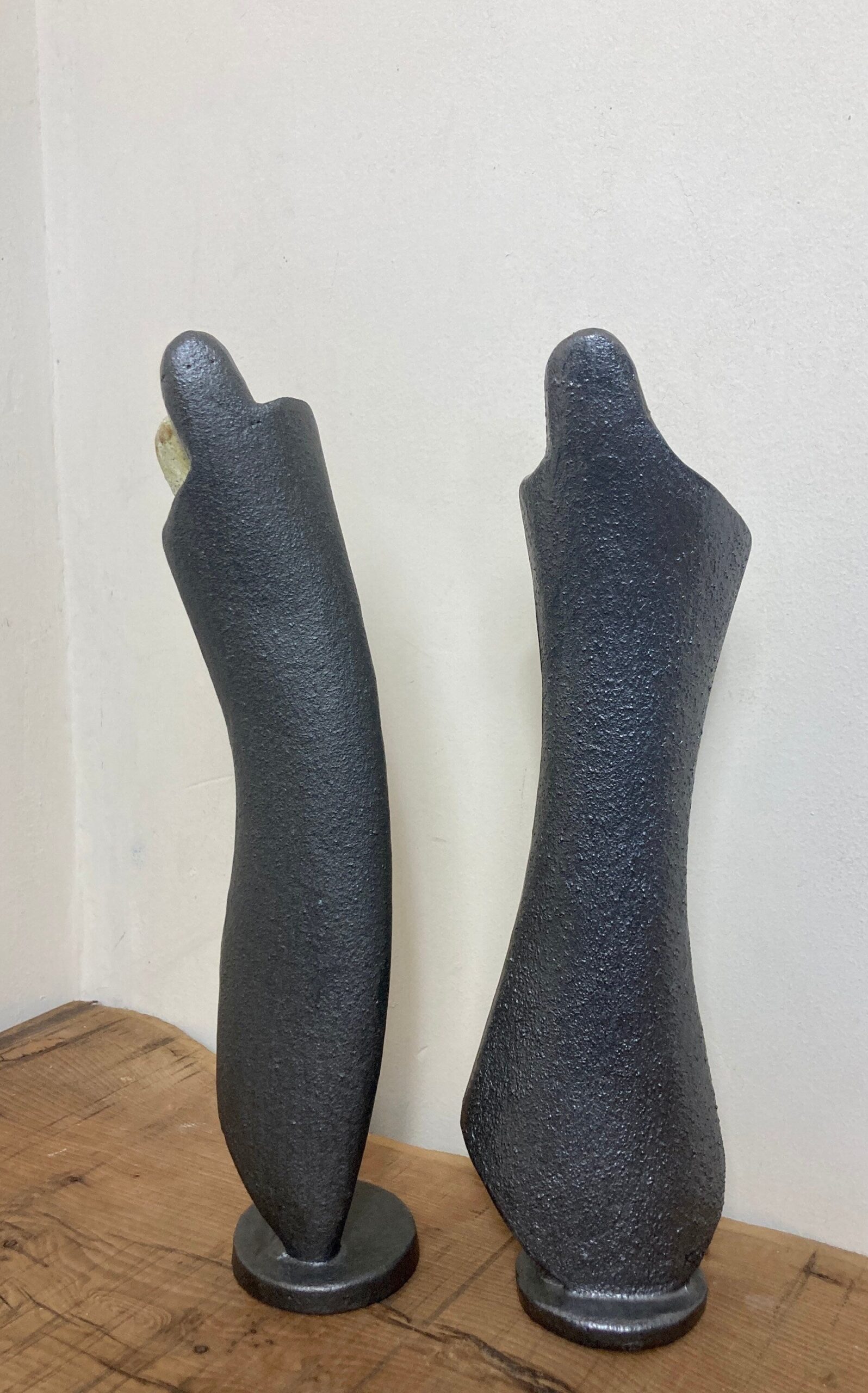 Mid Century Designer Art Deco Metal And Plaster Sculptures