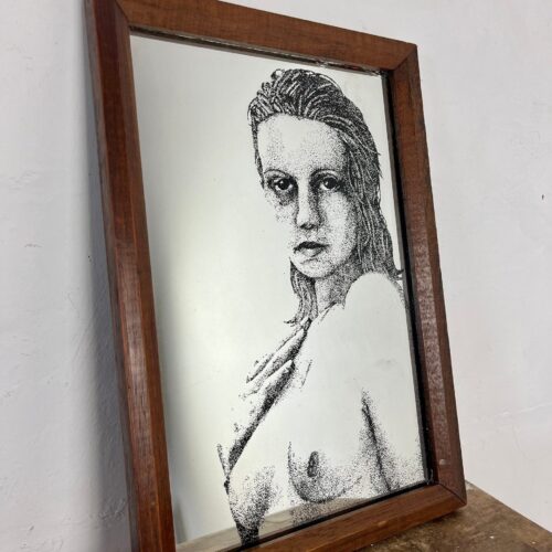 Vintage Nude Art Nouveau Sensual Lady Mirror